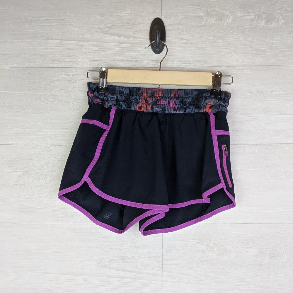 Lululemon Black Purple Shorts *Paint Stain*
